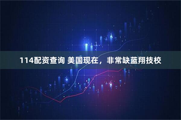 114配资查询 美国现在，非常缺蓝翔技校